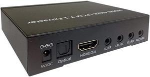 4K HDMI to Optical Audio Converter + HDMI PCM 5.1 7.1 to Analog Surround Decoder