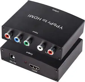 Component to HDMI Converter, YPbPr to HDMI Adapter, 5RCA Component RGB YPbPr to HDMI Converter Adapter 1080P Supports DVD, Xbox 360, PSP to HDTV, Monitor and Projector Component to HDMI Converter, YPbPr to HDMI Adapter, 5RCA Component RGB YPbPr to HDMI Converter Adapter 1080P Supports DVD, Xbox 360, PSP to HDTV, Monitor and Projector