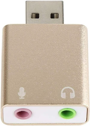 Gmossopy External USB Audio Sound Card USB To Jack 3.5mm Converter Headphone Adapter Mic Sound Card Headsets Virtual 7.1 Ch Microphone*Gold Gmossopy External USB Audio Sound Card USB To Jack 3.5mm Converter Headphone Adapter Mic Sound Card Headsets Virtual 7.1 Ch Microphone*Gold