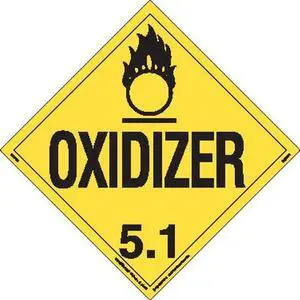 Labelmaster Z-RVW6 Oxidizer Hazmat Placard, Worded, Rigid Vinyl (Pack of 25) Labelmaster Z-RVW6 Oxidizer Hazmat Placard, Worded, Rigid Vinyl (Pack of 25)