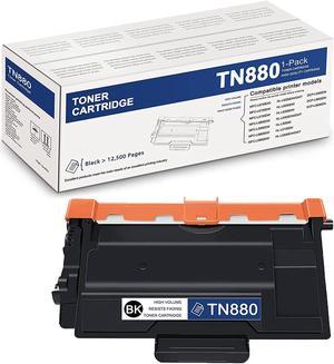 High Yield 1 Pack Black TN880 TN-880 Compatible Toner Cartridge Replacement for MFC-L5900DW MFC-L6800DW MFC-L6900DW HL-L6200DW/DWT HL-L6250DW HL-L6300DW HL-L6400DW/DWT Printer Ink Cartridge