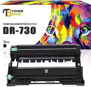 Toner Bank Compatible Drum Unit Replacement for Brother DR730 DR-730 DR 730 MFC-L2710DW MFC-L2750DW HL-L2370DW HL-L2395DW HL-L2350DW HL-L2390DW DCP-L2550DW MFC-L2750DWXL Printer (Black 1-Pack)