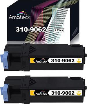 Amateck Compatible Toner Cartridge Replacement for Dell 310 9062 KU054 Yellow 2 Pack for 1320c
