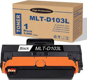 MLT-D103L D103S Black Toner Cartridge (1-Pack) Replacement for Samsung ML-2951ND ML-2951D ML-2950ND ML-2955ND ML-2955DW SCX-4728FD SCX-4729FW SCX-4729FD Printers,by Lutyeink.
