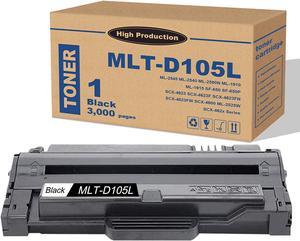 MLT-D105L D105L Black Toner Cartridge (1-Pack) Replacement for Samsung SCX-4623 4623F 4623FN ML-2525W 2545 2540 2580N 1910 1915 SF-650 650P SCX-462x Series Printers,by Lutyeink.