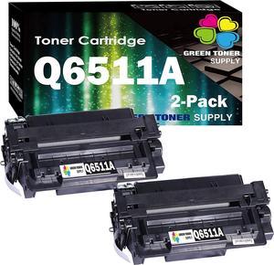 (2 Pack 11A) Green Toner Supply Compatible Q6511A hp11A Toner Cartridge 2 Pack 6,000Pages per Cartridge for 2420 2420d 2420dn 2420n 2430 2430dtn 2430n 2430tn Printer