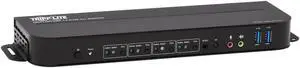 Tripp Lite 4 Port DisplayPort USB KVM Switch, Quad Port DP USB KVM Switch, 4K 60 Hz, HDR, HDCP 2.2, DP 1.4, USB 3.0 Cables, Black (B005-DPUA4) Tripp Lite 4 Port DisplayPort USB KVM Switch, Quad Port DP USB KVM Switch, 4K 60 Hz, HDR, HDCP 2.2, DP 1.4, USB 3.0 Cables, Black (B005-DPUA4)