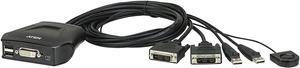 Aten Corp CS22D 2PORT USB DVI CBL KVM Switch