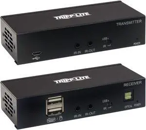 Tripp Lite HDMI Over Cat6 Extender Kit w KVM Support 4K60Hz USB/IR PoC TAA (B127A-1A1-BHBH)
