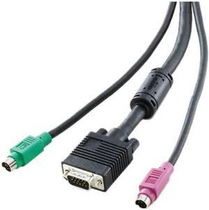 ConnectPRO PS-25P 25ft PS2/HDB-15 Premium Shielded 3-in-1 KVM Cable