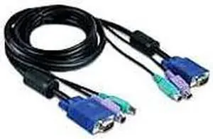D-Link DKVM-CB 6 Ft KVM Cable, Male to Male Connectors