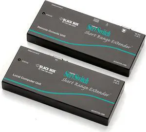 Black Box KVM Extender, Short Range-75ft, VGA, USB, CATx Black Box KVM Extender, Short Range-75ft, VGA, USB, CATx