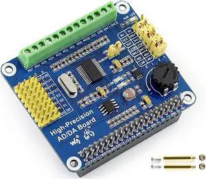 High-Precision AD/DA Expansion Board for Raspberry Pi 4B/3B+/3B/2B/Zero/W/Zero WH and Jetson Nano,Add High-Precision AD/DA Functions to Pi. Onboard ADS1256 8-CH 24bit ADC and DAC8532 2-CH 16bit DAC High-Precision AD/DA Expansion Board for Raspberry Pi 4B/3B+/3B/2B/Zero/W/Zero WH and Jetson Nano,Add High-Precision AD/DA Functions to Pi. Onboard ADS1256 8-CH 24bit ADC and DAC8532 2-CH 16bit DAC