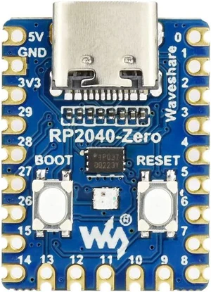 Waveshare RP2040-Zero A Low-Cost High-Performance Pico-Like MCU Board Based On Raspberry Pi Microcontroller RP2040 Castellated Module Suitable for SMD Applications Waveshare RP2040-Zero A Low-Cost High-Performance Pico-Like MCU Board Based On Raspberry Pi Microcontroller RP2040 Castellated Module Suitable for SMD Applications
