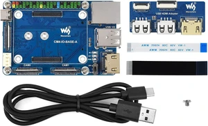 Waveshare CM4-IO-BASE-A for Raspberry Pi Compute Module 4 Bundle with USB HDMI Adapter (6 Items) Waveshare CM4-IO-BASE-A for Raspberry Pi Compute Module 4 Bundle with USB HDMI Adapter (6 Items)