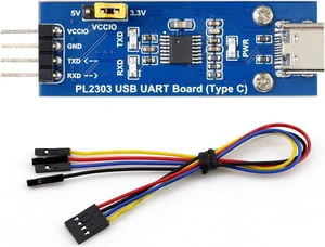 Waveshare PL2303 USB to UART (TTL) Communication Module Compatible with 1.8V/2.5V/3.3V/5V Logic Level with USB-C Connector Adopts PL2303 Waveshare PL2303 USB to UART (TTL) Communication Module Compatible with 1.8V/2.5V/3.3V/5V Logic Level with USB-C Connector Adopts PL2303
