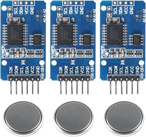 AITRIP 3PCS DS3231 Real Time Clock Module RTC Sensor High Precision AT24C32 IIC Timer Alarm Clock for Arduino Raspberry Pi with Coin Battery AITRIP 3PCS DS3231 Real Time Clock Module RTC Sensor High Precision AT24C32 IIC Timer Alarm Clock for Arduino Raspberry Pi with Coin Battery