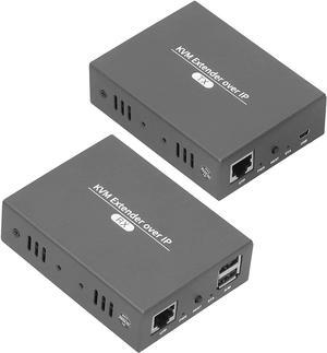 ciciglow HDMI Network Cable Extender,DT237K High-Definition Multimedia Interface Extension,1920 * 1080 Automatic Identification,USB Port KVM Extender,Remote Control(US)
