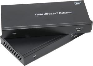 4K Extender 150m, Lossless Transmission Bidirectional IR Control, USB KVM Signal, CAT6 Cable Long Range 18Gbps 4Kx2K 60Hz for Game Consoles, Media Players (US Plug)
