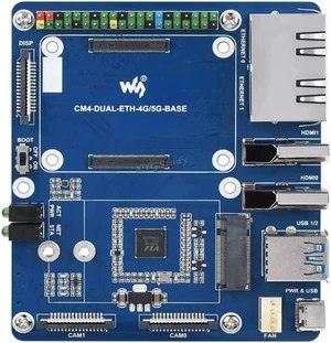 Dual Gigabit Ethernet 5G 4G Base Board Designed for Raspberry Pi Compute Module 4 Providing Interfaces Including: ETH/CSI/DSI/RTC/HDMI/SD/USB/M.2 B Key @XYGStudy (CM4-DUAL-ETH-4G/5G-BASE) Dual Gigabit Ethernet 5G 4G Base Board Designed for Raspberry Pi Compute Module 4 Providing Interfaces Including: ETH/CSI/DSI/RTC/HDMI/SD/USB/M.2 B Key @XYGStudy (CM4-DUAL-ETH-4G/5G-BASE)