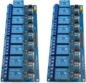 FainWan 2pcs 8 Channel DC 5V Relay Module with Optocoupler for UNO R3 MEGA 2560 1280 DSP ARM PIC AVR STM32 Rasp-Berry Pi FainWan 2pcs 8 Channel DC 5V Relay Module with Optocoupler for UNO R3 MEGA 2560 1280 DSP ARM PIC AVR STM32 Rasp-Berry Pi