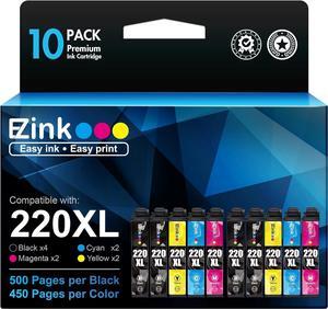E-Z Ink (TM Remanufactured Ink Cartridge Replacement  220 XL 220XL T220XL to use with WF-2760 WF-2750 WF-2630 WF-2650 WF-2660 XP-320 XP-420 XP-424(4 Black, 2 Cyan, 2 Magenta, 2 Yellow)10Pack