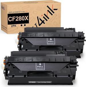 v4ink 2PK Compatible Toner Cartridge Replacement  80X CF280X CF280A Toner Ink High Yield  Pro 400 M401 M401a M401d M401dn M401dne M401dw M401n MFP M425dn M425dw Printer