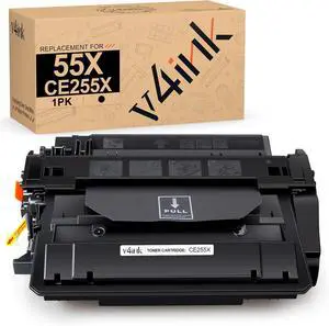 v4ink CE255X Toner Cartridge Compatible Replacement for HP 55A 55X CE255X Toner Cartridge High Yield Black Ink for HP P3015 P3015dn P3015x HP Enterprise Pro 500 MFP M525 M521 M521dn M521dw Printer