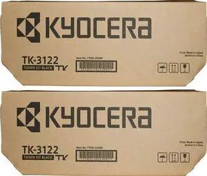 KYOCERA TK-3122 (TK3122) Black Toner Cartridge 2-Pack for ECOSYS M3550idn, M3560idn, FS-4200DN