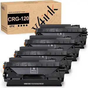 V4INK 4PK Compatible Toner Cartridge Replacement for Canon 120 2617B001AA High Yield Toner for Canon imageCLASS D1100 D1120 D1150 D1170 D1180 D1320 D1350 D1370 D1520 D1550 i-Sensys MF6680DN Printer