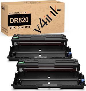 v4ink DR820 Compatible Drum Replacement for Brother DR820 DR-820 Drum Unit use with HL-L6200DW L6200DWT L5100DN L5200DWT L5200DW L6300DW MFC-L5900DW L6700DW L5800DW L5700DW DCP-L5500DN Printer 2 Packs