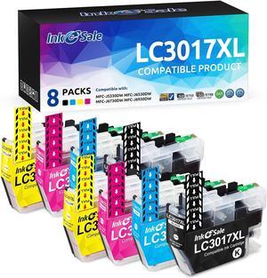 INK E-SALE Compatible 3017XL Ink Cartridge Replacement  3017XL LC3017XL LC3017 Ink Cartridge for use with Brother MFC-J6530DW MFC-J6730DW MFC-J6930DW MFC-J5330DW Printer 8-Pack Color Combo