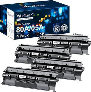 Valuetoner 80A Compatible Toner Cartridge Replacement for HP CF280A 80X CF280X 05A CE505A to use with Pro 400 M401dn, M401dne, M401n, MFP M425dn, M425dw, P2055DN Printer (4 Black)