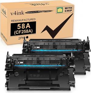 v4ink CF258A (with Chip) Remanufactured Toner Cartridge Replacement  58A CF258A 58X CF258X Toner Cartridge High Yield  Pro M404dn M404n M404dw M406dn MFP M428fdn M428fdw M428dw M430f(2PK)