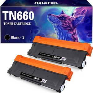 HaloFox Compatible Toner Cartridge Replacement  TN660 TN-660 TN630 TN-630  MFC-L2700DW HL-L2300D HL-L2360DW HL-L2320D HL-2340DW HL-2380DW DCP-L2540DW Printer (Black, 2-Pack)