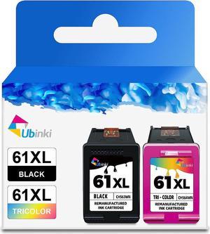 Ubinki 61XL Ink Cartridges Black Color Combo Pack Replacement Ink 61 XL HP61XL HP61 for Envy 4500 5530 4502 DeskJet 2540 1000 1055 1010 1510 3050 OfficeJet 4630 2620 Printer Black TriColor