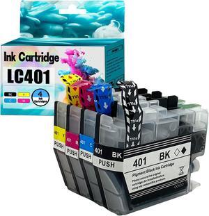 JENKEM Replacement LC401 Ink Cartridge Compatible for Brother LC401 LC401XL Ink Cartridges Work for MFC-J1010DW MFC-J1012DW MFC-J1170DW Printers Combo Pack
