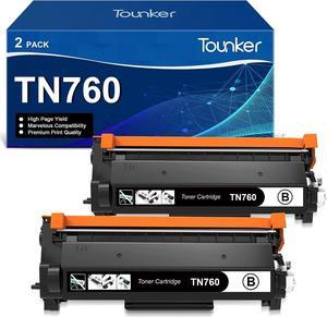 TN760 Toner  Printer Compatible Replacement  TN760 TN-760 TN 760 TN-730 TN730 Toner  Printer HL-L2350DW HL-L2395DW DCP-L2550DW MFC-L2750DW MFC-L210DW Toner (2 Black)