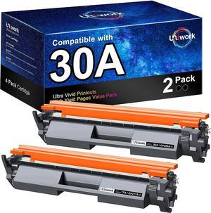 Uniwork Compatible Toner Cartridge Replacement  30A CF230A 30X CF230X use with Laserjet Pro MFP M203dw M227fdw M227fdn M203d M203dn M227sdn M227 M203 Printer, 2 Black