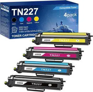 ANKINK High Yield TN-227BK/C/M/Y Toner Cartridge Replacement  TN227 TN223 TN-227 223 223BK for HL-L3210CW L3230CDW L3270CDW MFC-L3770CDW L3750CDW L3710CW (Black Cyan Magenta Yellow 4 Pack)