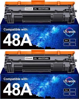 Uniwork Compatible 48A Toner Cartridge Replacement  48A Toner Cartridge Black CF248A Compatible with Laserjet Pro MFP M15w M29w M28w M30w M31w M16w Printer Toner, 2 Pack