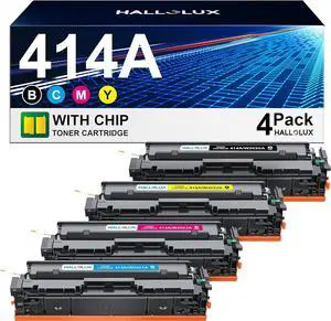 Ennovor 414A Toner Cartridges 4 Pack with Chip Replacement for HP 414A W2020A 414X Compatible with HP Color Laserjet Pro MFP M479fdw M454dw M454dn M479fdn Enterprise M480f M455dn(4 Pack)