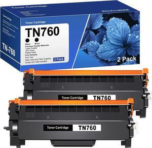 TN760 Toner Cartridge Replacement Compatible  TN760 TN-760 TN730 to Use with HL-L2350DW HL-L2395DW HL-L2390DW HL-L2370DW MFC-L2750DW MFC-L2710DW DCP-L2550DW (Black,2 Pack)