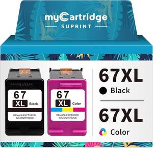 67 XL 67XL Ink Cartridge Color for HP Ink 67 for HP Deskjet 2700 2700e 2755  2755e 4100 4100e 4155 4155e Envy 6055 6055e 6455 6400 6000 6458 Printer (1  Pack) 