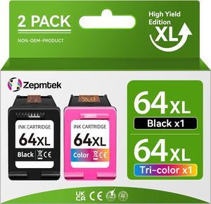 High Yield  64XL Ink Cartridge Combo Pack, 64,64XL Ink Cartridge  Printers, 64 Ink,Fit for Envy Photo 7155 7858 7855 7800 6255 7100,for Tango Smart Home Smart Wireless Printer