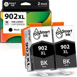 Smart Ink Compatible Ink Cartridge Replacement  902XL 902 XL (2 Black, Combo Pack) to use with OfficeJet Pro 6978 6968 6970 6975 6960 Officejet 6962 6958 6950 6954 6951 6956 6961 6963 6964 6966