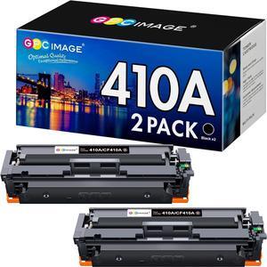 GPC Image Compatible Toner Cartridge Replacement  410A 410 A CF410A Compatible with Laserjet Pro MFP M477fdw M477fdn M477fnw M452dn M452nw M452dw Printer (2 Black)