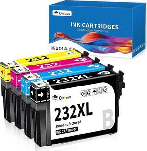 OINKWERE 232XL Ink Cartridges Remanufactured Replacement  232 Ink Cartridges Combo Pack 232 XL T232XL Compatible for XP-4200 XP-4205 WF-2930 WF-2950 Printer (4 Pack)