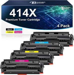 414X Toner Cartridges 4 Pack High Yield | Replacement for 414X 414A 414 W2020X W2020A Work for Color Pro MFP M479fdn M479fdw M454dw M454dn M454 M479 Printer Ink| Black Cyan Yellow Magenta