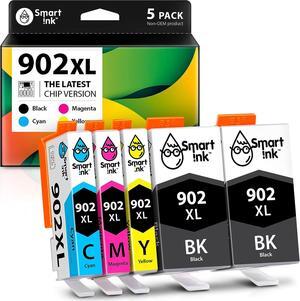 Smart Ink Compatible Ink Cartridge Replacement  902 XL 902XL (2 Black XL & C/M/Y XL 5 Combo Pack) to use with Officejet Pro 6978 6968 6974 6975 6960 Officejet 6951 6954 6956 6958 Printers